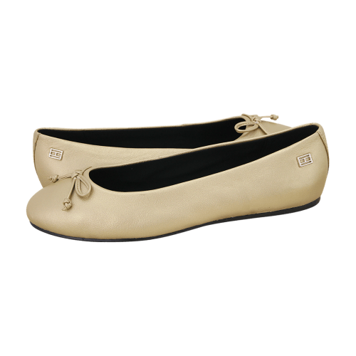 Tommy Hilfiger Essential Golden Leather Ballerina ballerinas